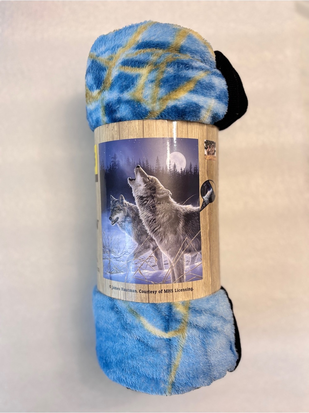 Soft Fleece Wolf Art Throw Blanket 50”x60”